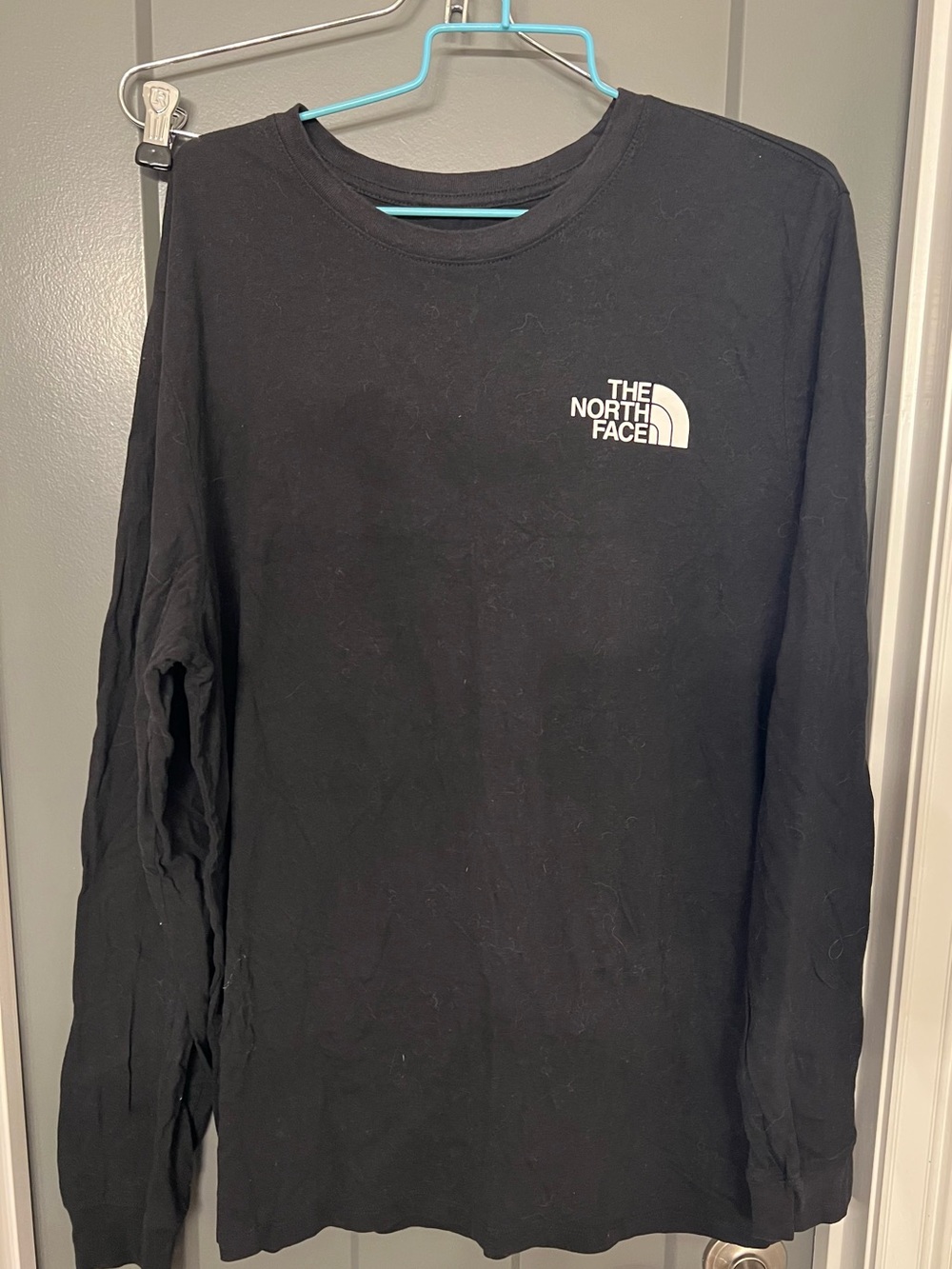 The North Face Black Long Sleeve Logo Tee size large. Skater, grunge, athleisure